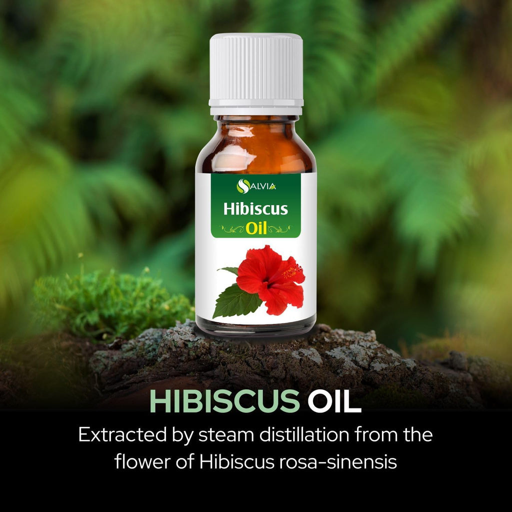 Hibiscus Oil (Hibiscus Sabdariffa L) Therapeutic Essential Oil by Salvia Amber Bottle 100% Natural Uncut Undiluted Pure Cold Pressed Undiluted Aromatherapy Premium Oil (100 ML)