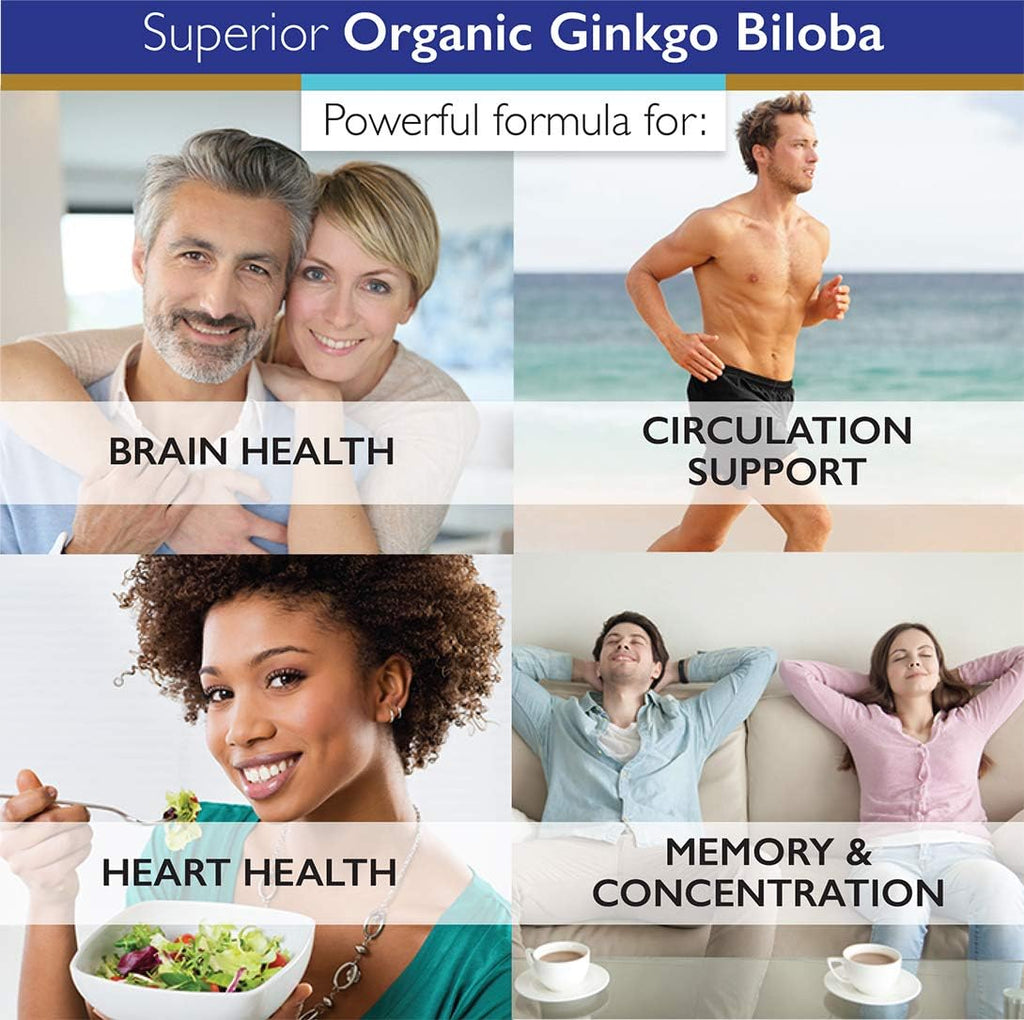 Superior Labs Ginkgo Biloba 1200 mg, Non-GMO, Black Pepper for Increased Absorption, Ginkgo Extract, Improves Memory & Focus, Circulation Booster, Natural Antioxidant Nootropic, 120 Veg Caps