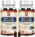 2Pack Shilajit Resin Gummies, Shilajit Sea Moss Supplement with Ashwagandha Ginger, Honey, Black Seed Oil, Panax Ginseng, Shilajit with 85+ Trace Minerals & Fulvic Acid for Energy, Digestion Health