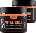 Vital Bull Beef Organ Supplement for Men with Grass Fed Liver, Testicle, Prostate & Bone Marrow – Freeze Dried Beef Organ Capsules for Nutrient Support – 60 Day Supply