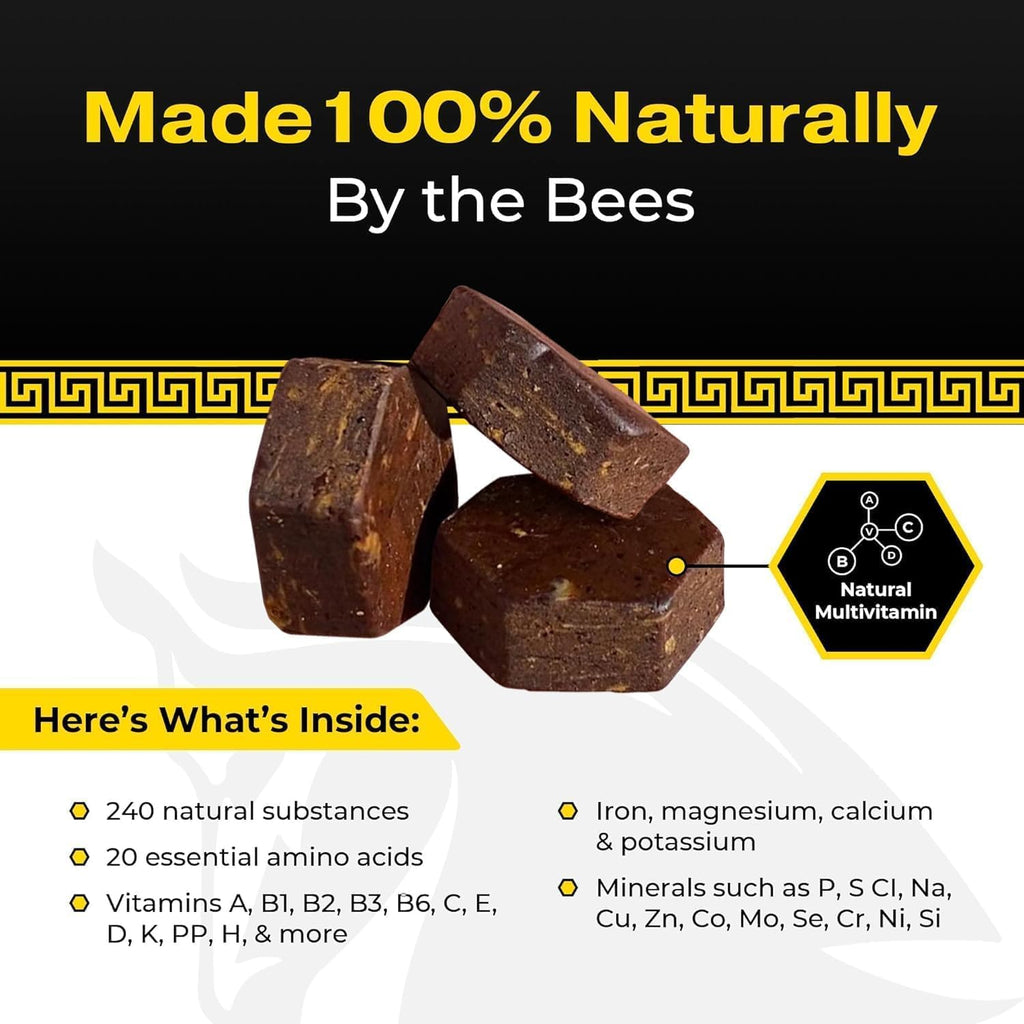 Spartan Bee Bread Chewables Natural Multivitamin | High Absorption Organic Bee Pollen & Honey | Fermented by Bees for Energy, Vitality, Sleep, Recovery, Immunity | Non GMO, Nothing Synthetic