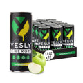 Yesly Energy Drink, Green Apple, Naturally Flavored Sparkling Energy Drink With Electrolytes, Magnesium, Potassium, Vitamin C, B6 & B12, Natural Caffeine From Green Tea, 12 Fl Oz Cans, 12 Pack