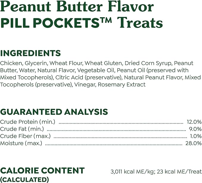 Greenies Pill Pockets for Dogs Large Size, Dog Treat Pouch for Capsule Medication, Peanut Butter Flavor, 15.8 oz. Pouch