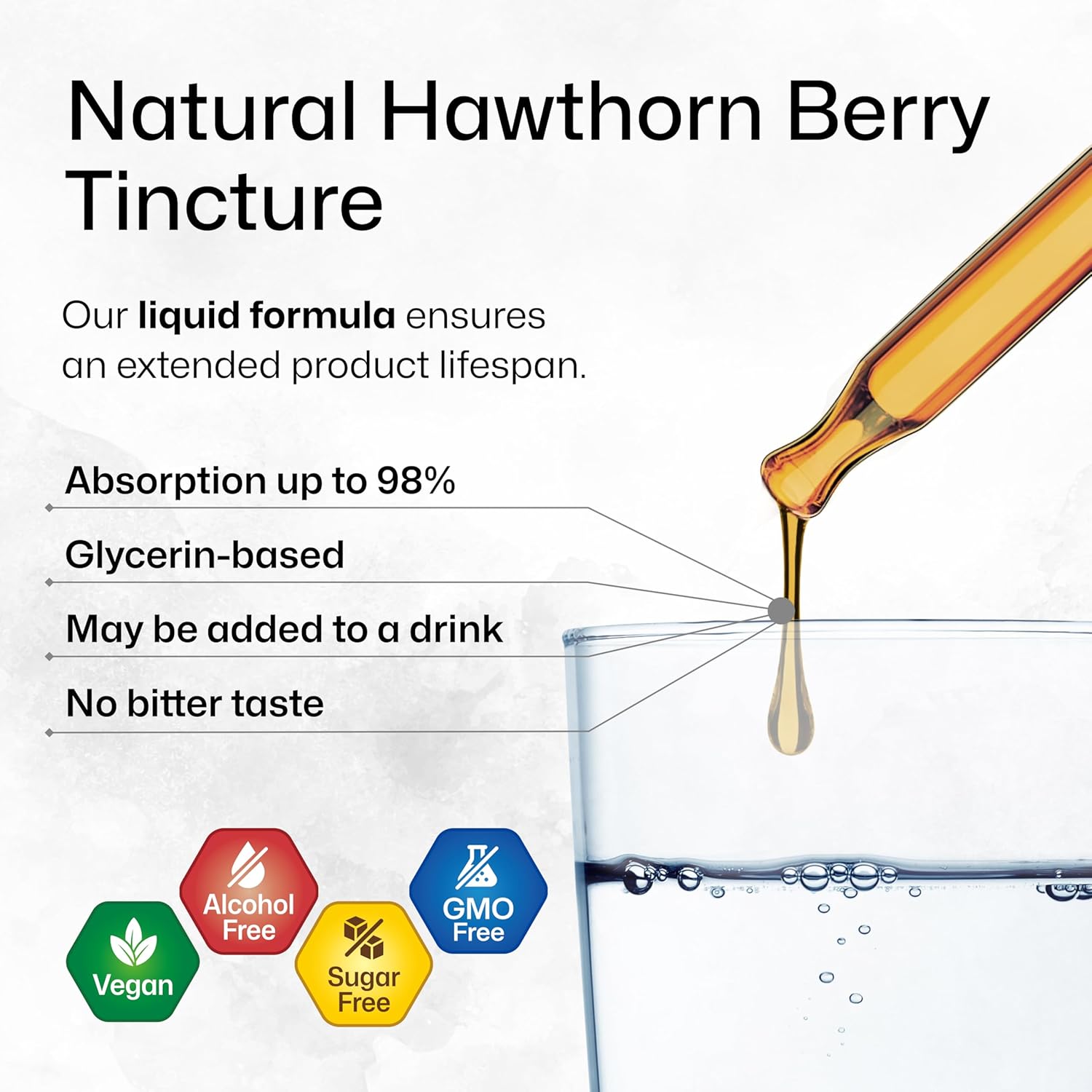 BIO KRAUTER® Hawthorne Berry Supplement - Pure Vegan Hawthorn Berry Liquid Drops 655 mg per Serving 4 Fl.Oz 56 Days of Supply - Used for Overall Support & Daily Wellness - Alcohol & Sugar Free