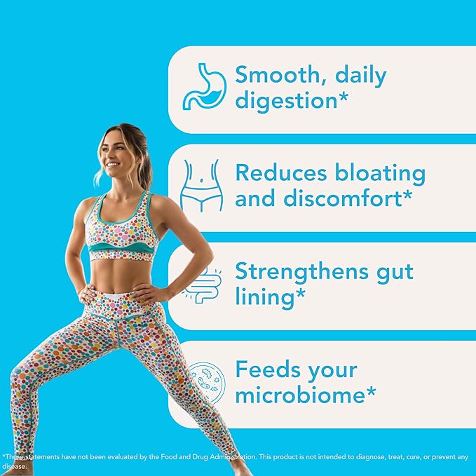 Let Loose Daily Tribiotic Pills - Probiotics, Prebiotics, and Postbiotics to Feed Your Microbiome and Support Smooth Daily Digestion, Gut Health, Gut Lining Repair for Women and Men, 30 Capsules