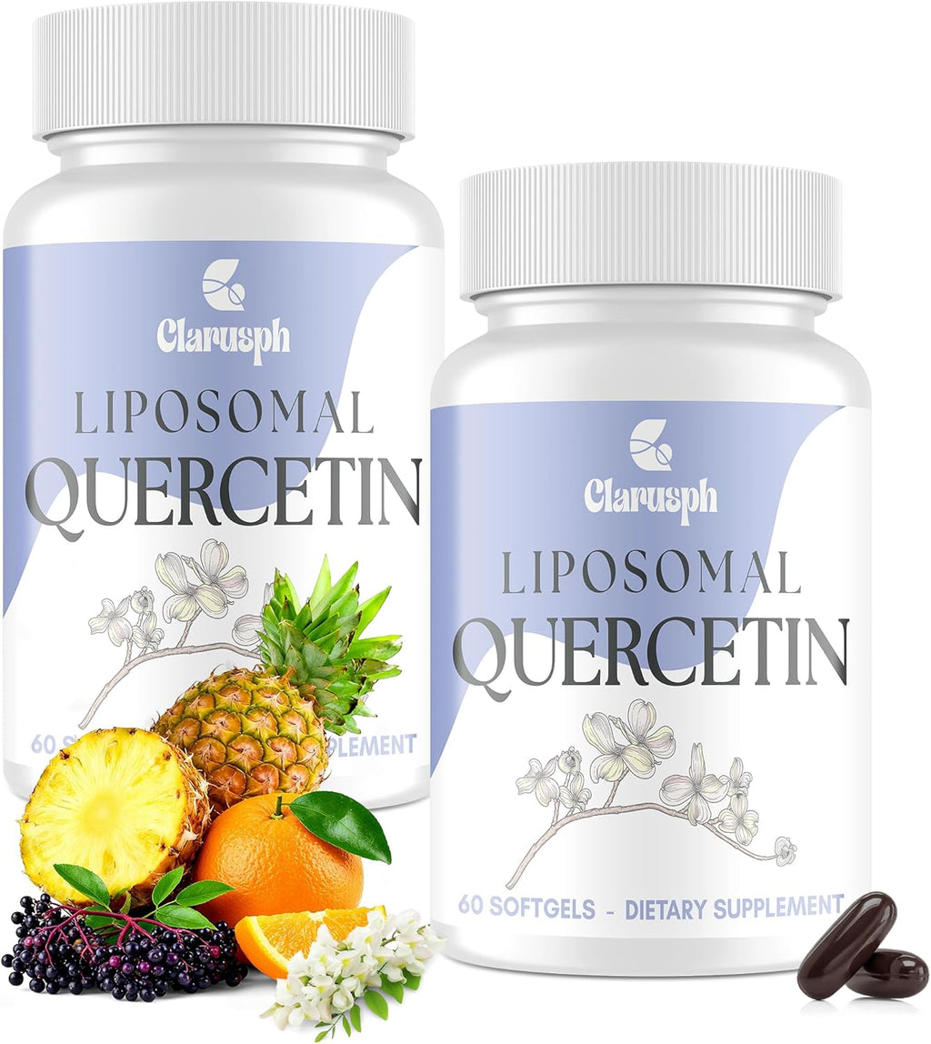 Quercetin with Bromelain | Liposomal Quercetin Supplements for Respiratory & Seasonal Challenges | Quercetin 1000mg with Vitamin C & Zinc | Quercetin Complex Bioflavonoids, 120 Softgels