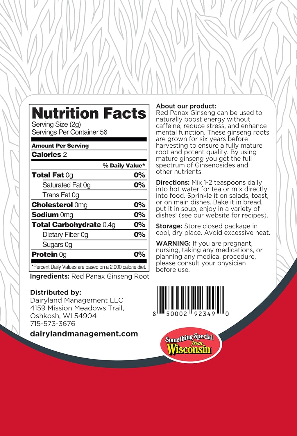 Red Panax Ginseng Powder with Natural Ginsenosides (16 oz)- Supports Healthy Energy, Vitality, Mood and More, Korean Panax Ginseng Root Powder for Smoothies, Coffee or Drinks (2 Packs)