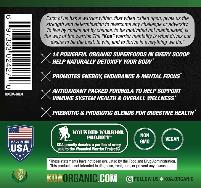 Greens Superfood Juice Powder - USDA Organic Super Greens Powder with with Spirulina, Chlorella, Matcha, Wheat Grass, Digestive Enzymes & Probiotics - Lemon Flavor -30 ServQ