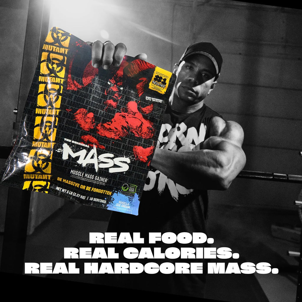 Mutant Mass | Weight Mass Gainer Protein Powder - high Calorie Protein Powder for Mass gain - Strawberry Banana - 5 Pound