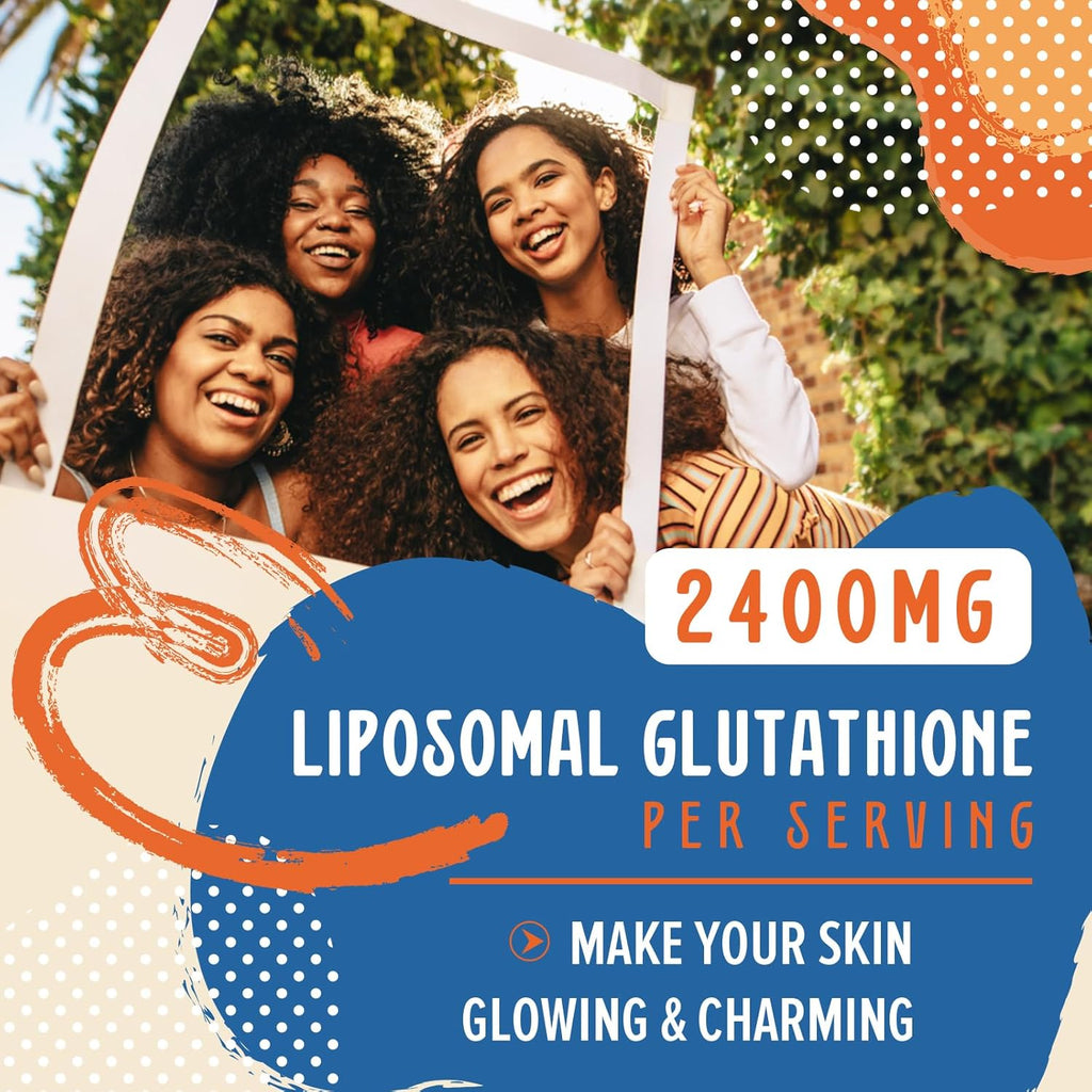 2400MG Liposomal Glutathione, with Vitamin C, Milk Thistle & Alpha-Lipoic Acid, Master Antioxidants, Pure Reduced L-Glutathione - Immune System, Cell Repair, Energy, High Absorption, 120 Softgels