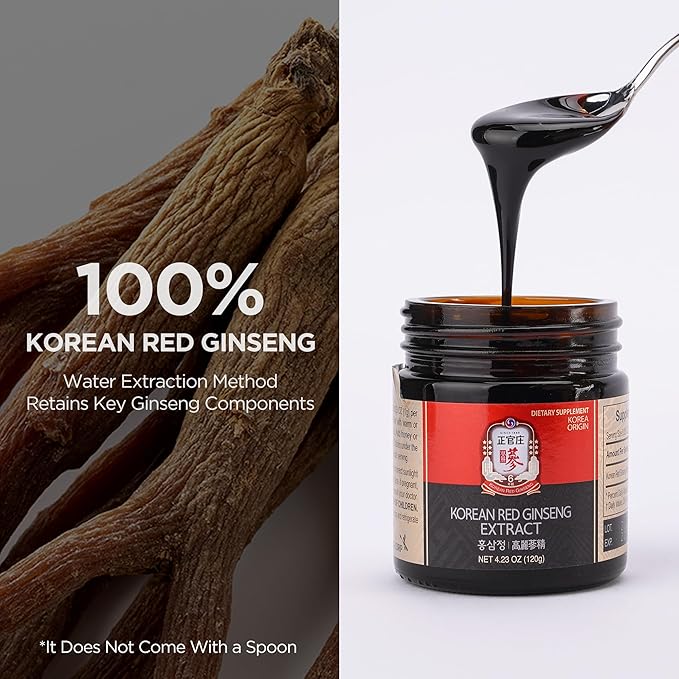 JUNG KWAN JANG Korean Red Ginseng Concentrated Extract 120g, Premium Korean Ginseng Roots, Immune System Booster, Energy Stamina, Antioxidants Healthy Memory, Blood Circulation