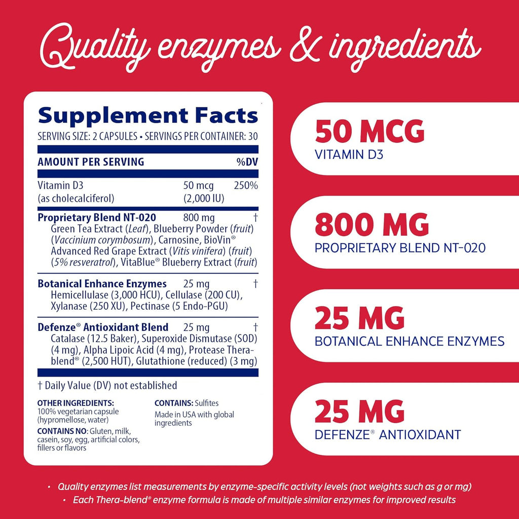 Enzymedica, Stem XCell, Enzyme and Antioxidant Support for Brain and Cellular Health, 60 Capsules