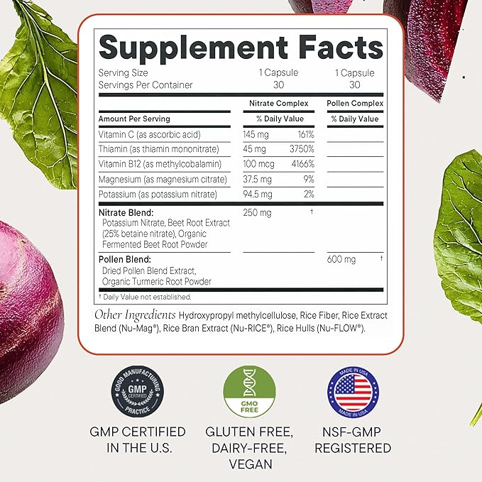 Berkeley Life Menopause and Heart Health Support Supplements - Dual-Action Dietary Supplement for Menopause Symptom Relief & Heathy Blood Flow Support for Women Powered by Nitric Oxide - 60 Capsule