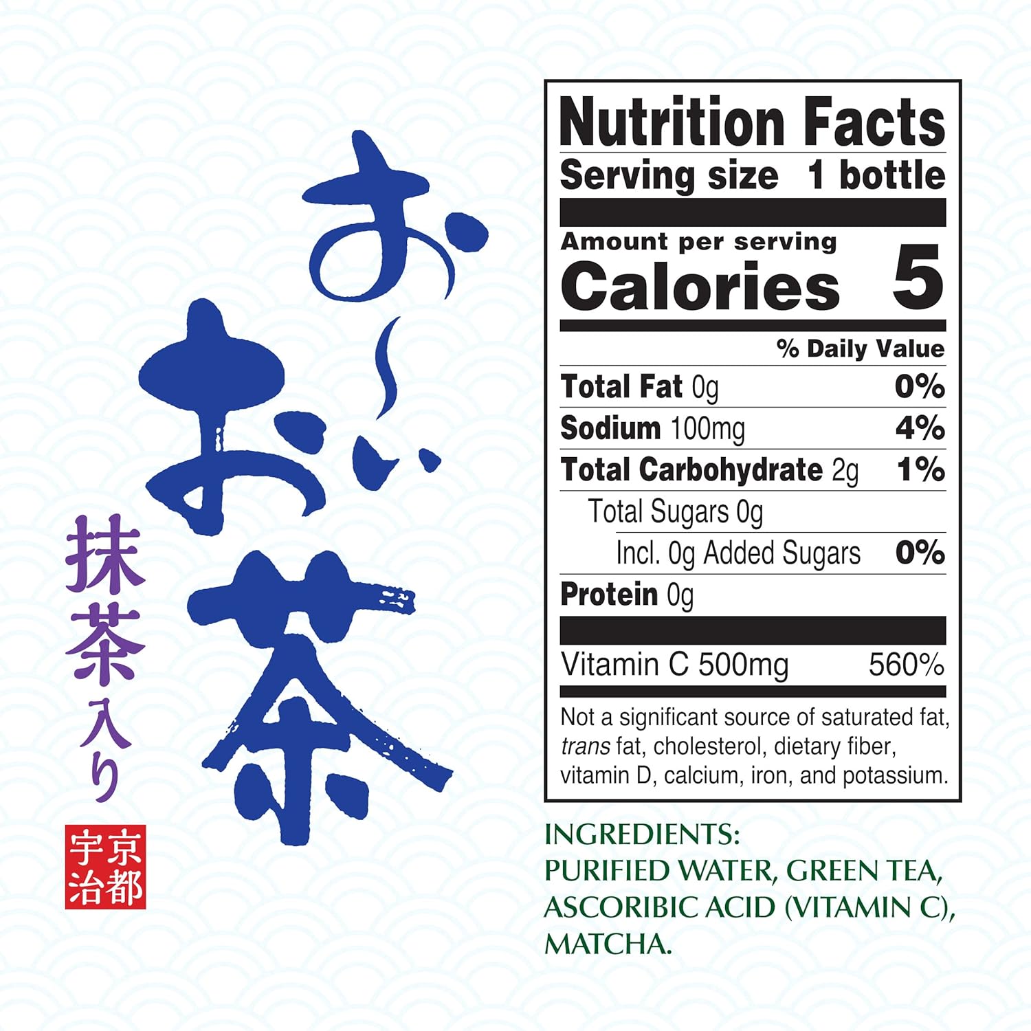 Ito En Oi Ocha Cold Brew Matcha Green Tea Unsweetened 16.9 Ounce (Pack of 12), Zero Calories