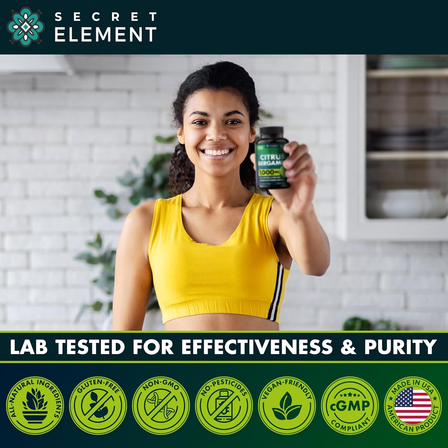 (2 PACK) Citrus Bergamot Extract 1000mg - Citrus Bergamot Supplement for Circulatory Health, Immunity, and Graceful Aging - 2x the potency of Citrus Bergamot 500mg - 240 Vegan Citrus Bergamot Capsules
