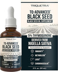 Black Seed Oil Liquid | 5% Thymoquinone - TQ-Advanced® | High Potency - 100 mg per Serving - 15:1 Concentrate from Nigella Sativa Extract, Raw Form, Vegan Formula, Glass Bottle (30 Servings)