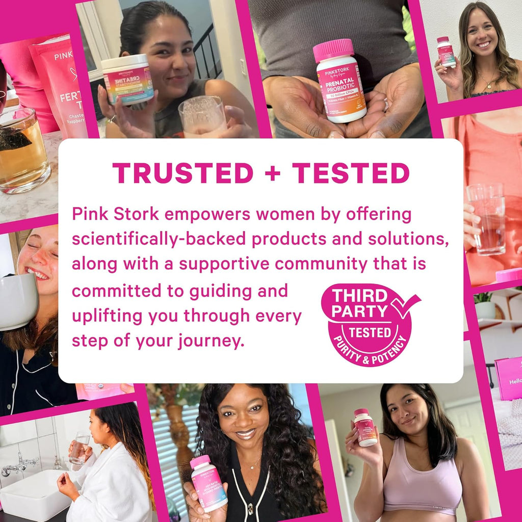 Pink Stork Total Postnatal Vitamins for Women with Vegan DHA, Iron, Folate, and Vitamin B12, Postpartum Recovery Essentials, Daily Supplement for Breastfeeding Moms - 3 Month Supply