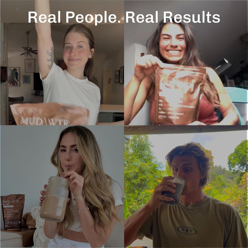 MUDWTR Nourish | Vanilla Mushroom Protein Powder | 2,000mg Adaptogenic Mushrooms | Vegan Protein Powder | USDA Organic | Focus, Mood & Digestion Support | Vanilla, Lion's Mane, Bacopa | 15 Servings