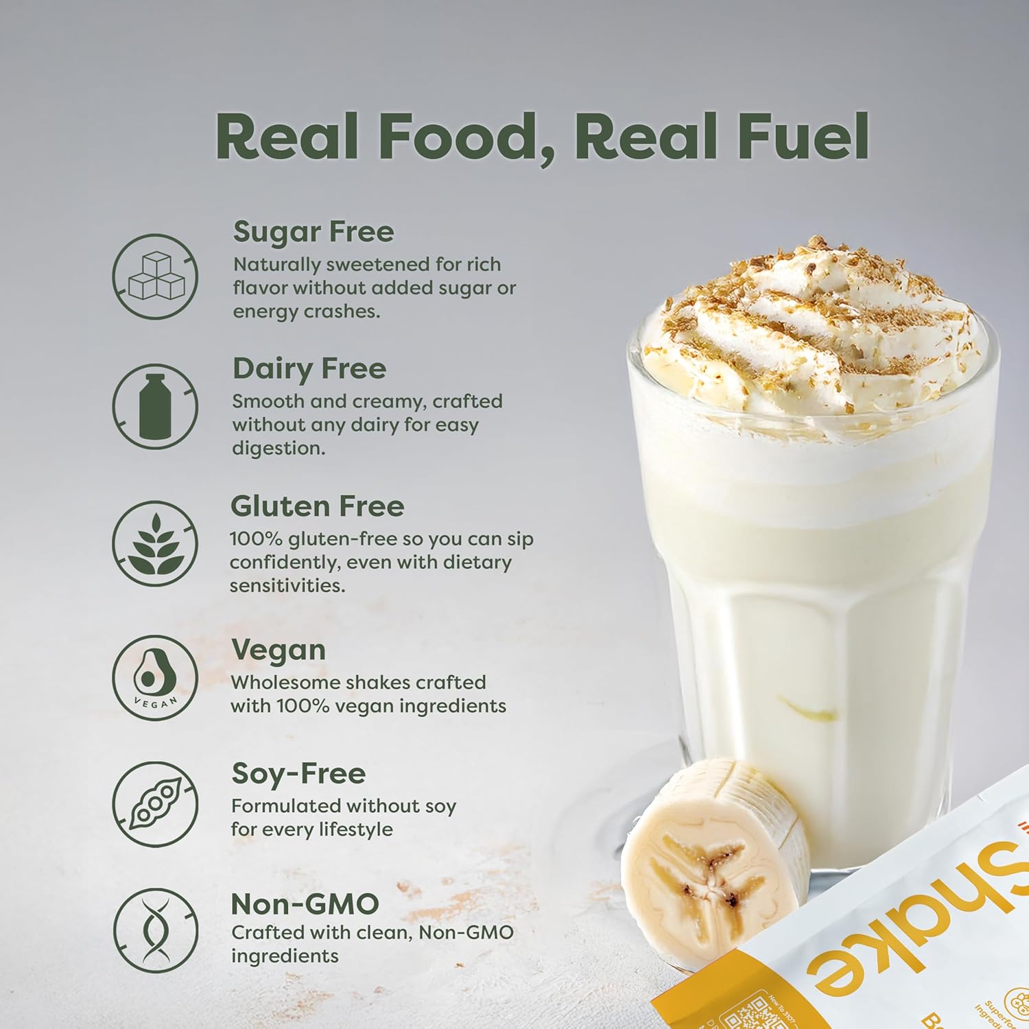310 Nutrition All-in-One Plant-Based Meal Replacement Shake - High-Fiber Protein with Probiotics, Digestive Enzymes & Adaptogens - Vegan, Low Carb, Keto-Friendly Superfood Blend - Banana Cream Pie - 14 Servings