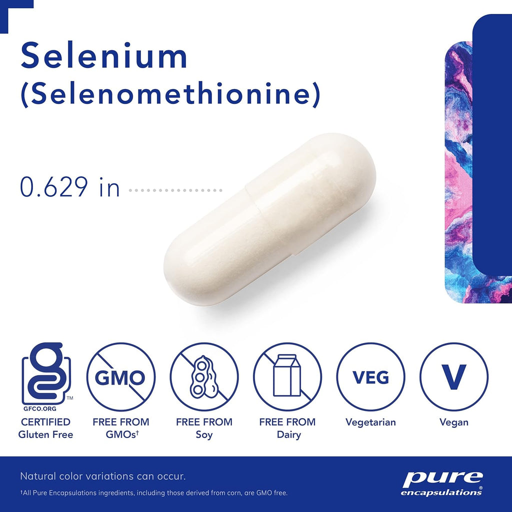 Pure Encapsulations Selenium - 200 mcg - for Healthy Cellular Function, Immune System & Antioxidant Defenses - Mineral Supplement - Vegan & Gluten Free - 180 Capsules
