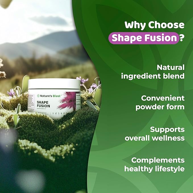 Shape Fusion® - GLP-1 Supplements with Ashwagandha, Hibiscus, Ceylon Cinnamon, Maqui Berry & African Mango Extract - Supports Healthy Habits, Energy & Body Balance - 30 Servings