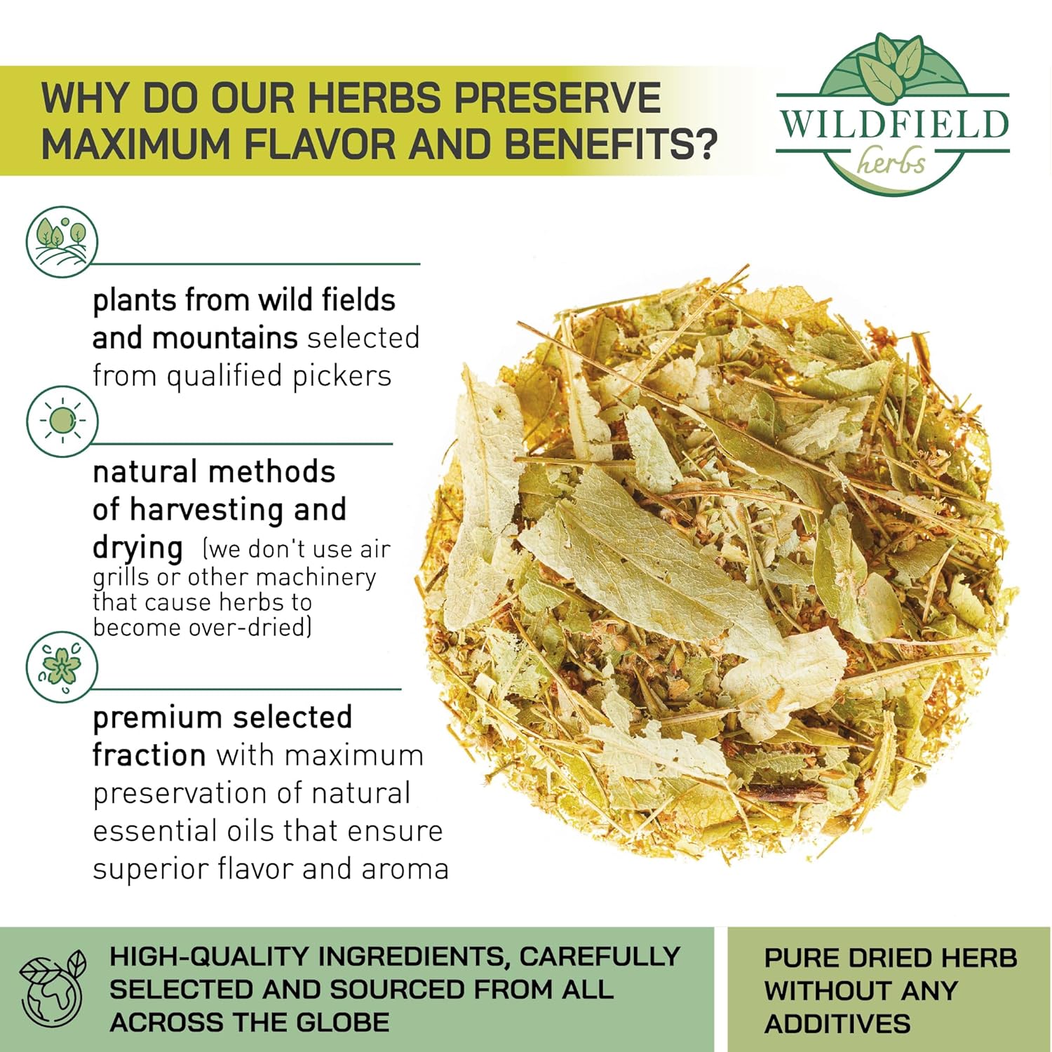 1.8 oz. Linden Tea Loose Leaf Te De Tilo Dried Linden Blossom Herb (Tilia Cordata) - 50g Tea Herbal Lipa Tila