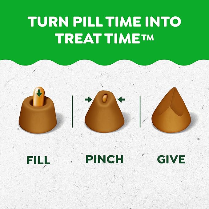 Greenies Pill Pockets for Dogs Large Size, Dog Treat Pouch for Capsule Medication, Peanut Butter Flavor, 7.9 oz. Pouch