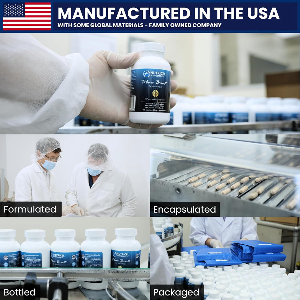 Methylene Blue Pharmaceutical Grade Capsules, with Added Micronized Zeolite, Nattokinase (Non-GMO), Turmeric, Bromelain, and NAC in Cleansing Formula Inspired by Dr. McCullough