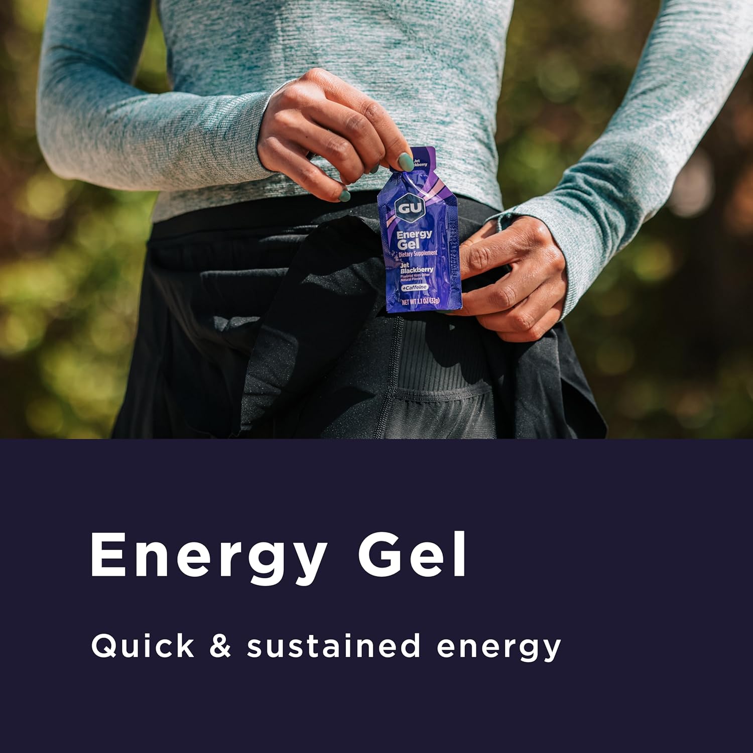 GU Energy Original Sports Nutrition Energy Gel, Salted Watermelon, 26.4 Oz, 24 Count