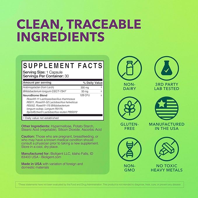 Tribiotic+ Prebiotic, Probiotic and Postbiotic Supplement for Women & Men, Gut Health, Immune Support, Bloating Relief, Daily Microbiome and Digestive Support, 30 Capsules, 30 Day Supply