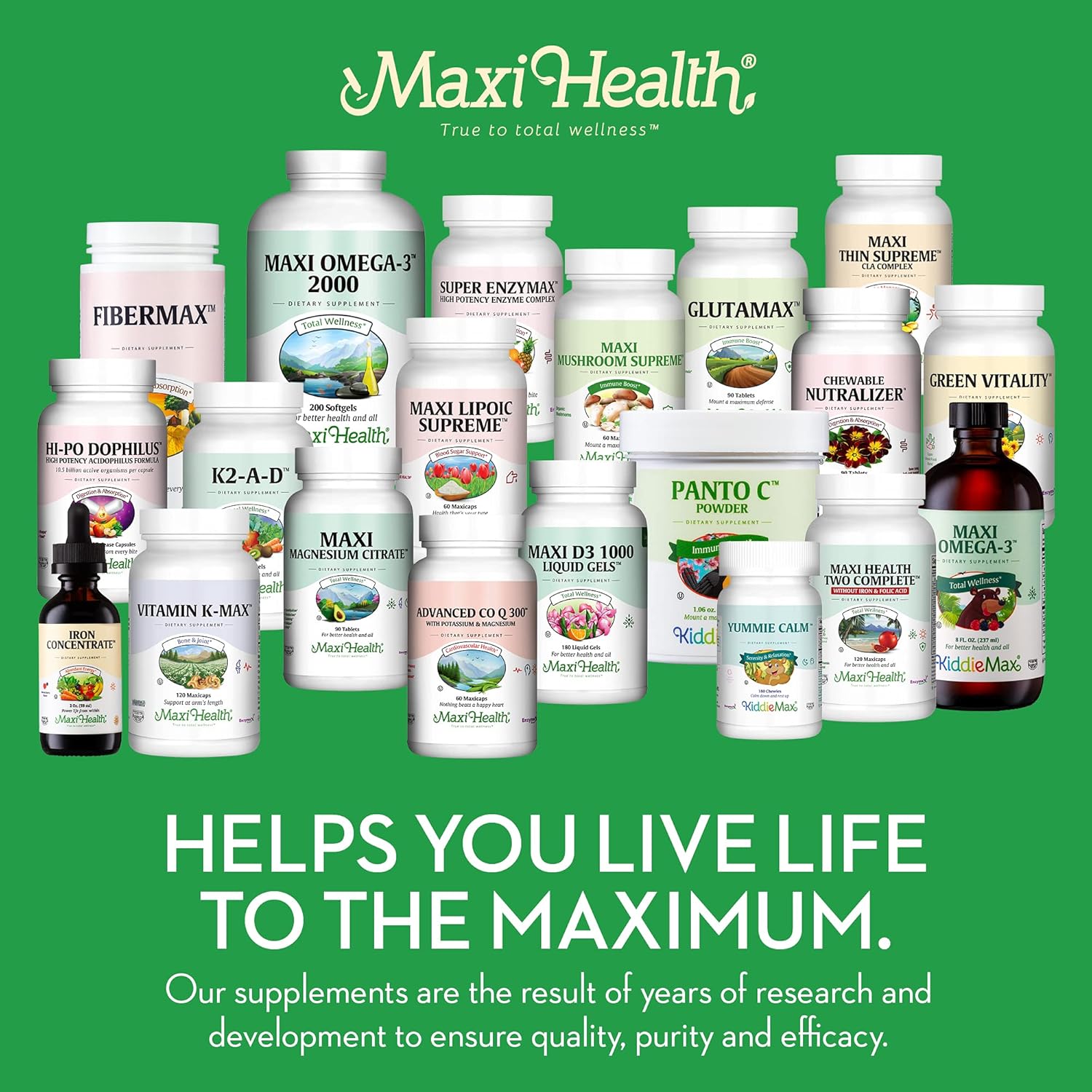 Maxi Health Women, Men and Kids Liquid Iron Supplement - 15 mg Per ML Berry Flavored - High Potency - Easy to Mix for Immediate Absorption - Increase Energy Without Nausea - 2 fl Ounces