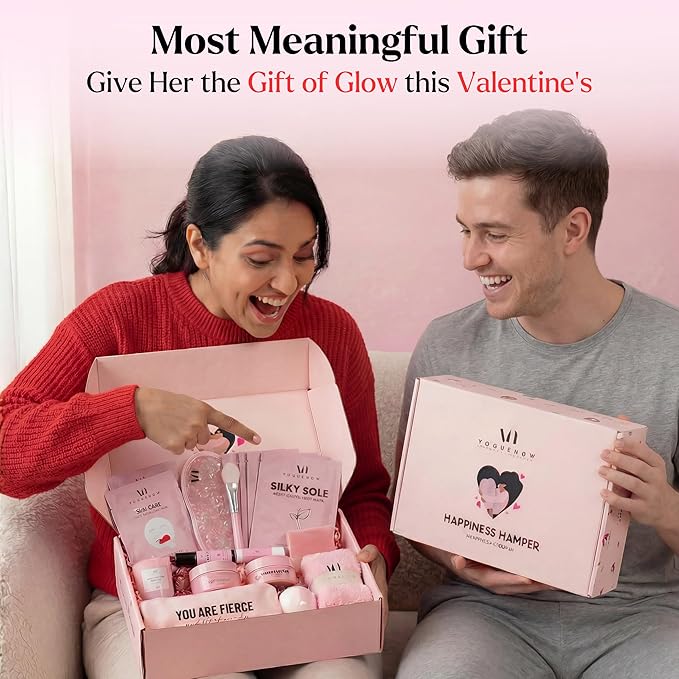 Spa Gifts for Women - Valentines Gift (Set of 20) - Premium Self Care Spa Kit- Bath, Skin Care Sets & Self Care Items - Pampering Valentine Gifts for Women, Spa Gift Basket, Galentines Day Gifts