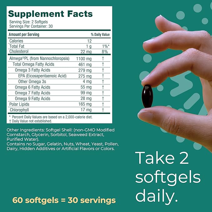 Iwi Life Heart Omega-3, 180 Softgels (90 Servings), Vegan Plant-Based Algae Omega Fatty Acids + EPA, Heart Health Support Dietary Supplement, Krill & Fish Oil Alternative, No Fishy Aftertaste