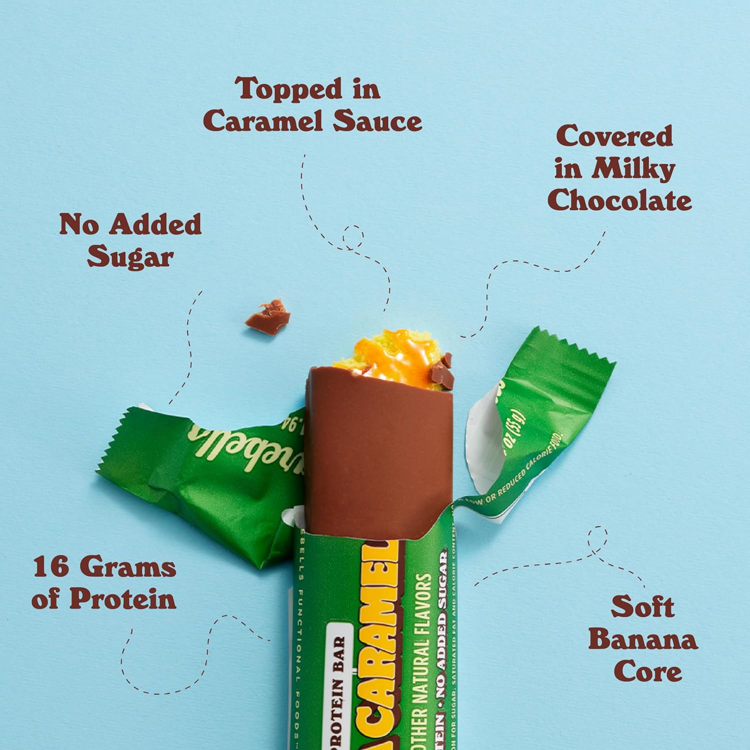Barebells Protein Bars - 12 Count, 1.9oz Bars -Snacks with High Protein - Chocolate Protein Bars - Perfect on The Go Protein Snack & Breakfast Bars (Soft Bars - Banana Caramel, 12 Count (Pack of 1))