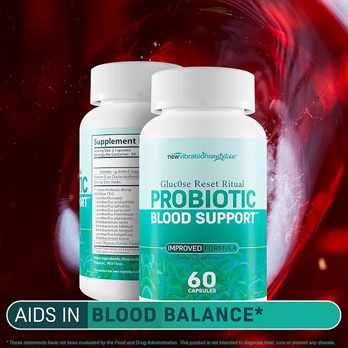 Gluc0se Reset Ritual Probiotic Blood Support - Our Best Probiotics & Prebiotics For Blood Balance - Prebiotics & Probiotics With Vitamin D - Healthy Gut Restore Probiotic Leaky Gut Repair Supplements