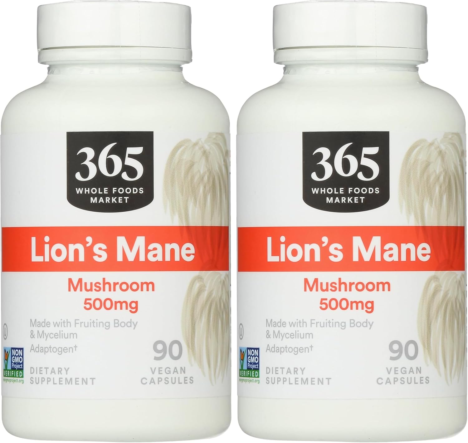 365 by Whole Foods Market, Lion's Mane, 90 Count (Pack of 2)
