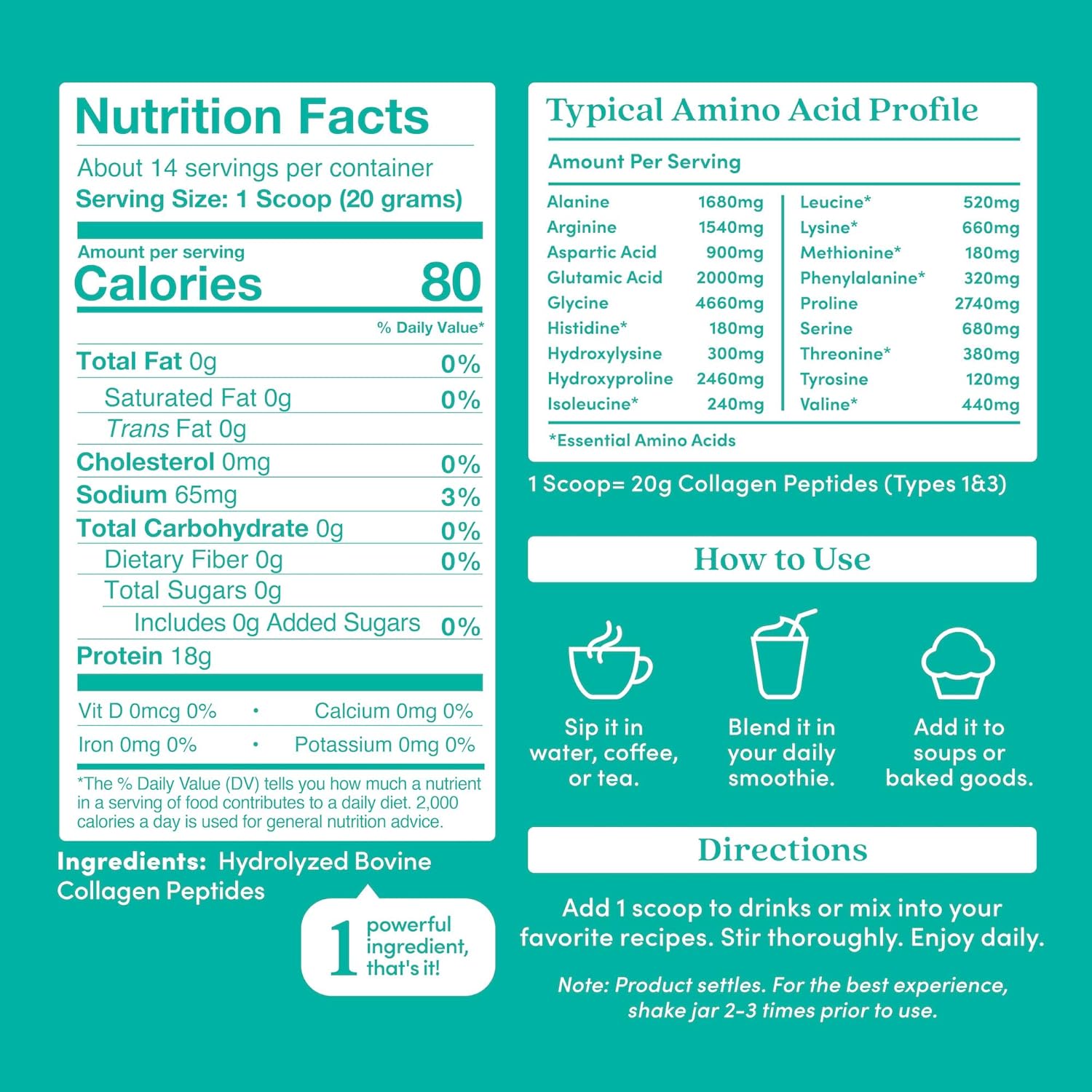 Further Food Unflavored Collagen Peptides Powder, Grass-Fed Pasture-Raised Hydrolyzed Type 1 & 3 Protein, Gut Health + Joint, Hair, Skin, Nails, Paleo Keto Sugar-Free 9.88 oz