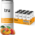 Tru Energy Seltzer, Sparkling Water with Natural Caffeine, Orange Mango Juice, Green Tea Extract & B Vitamins, Lightly Carbonated Energy Drink, Gluten Free, Vegan, Low Calorie, 12 FL OZ Cans, 12 Pack