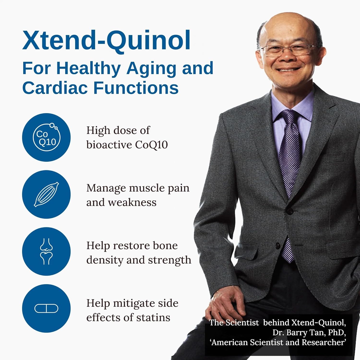 Xtendlife Xtend-Quinol - Natural CoQ10 Ubiquinol and GG (Geranylgeraniol) Supplement for CoEnzyme Q10 Production, Heart Health, Cellular Energy, and Aging Health - 2 Month Supply