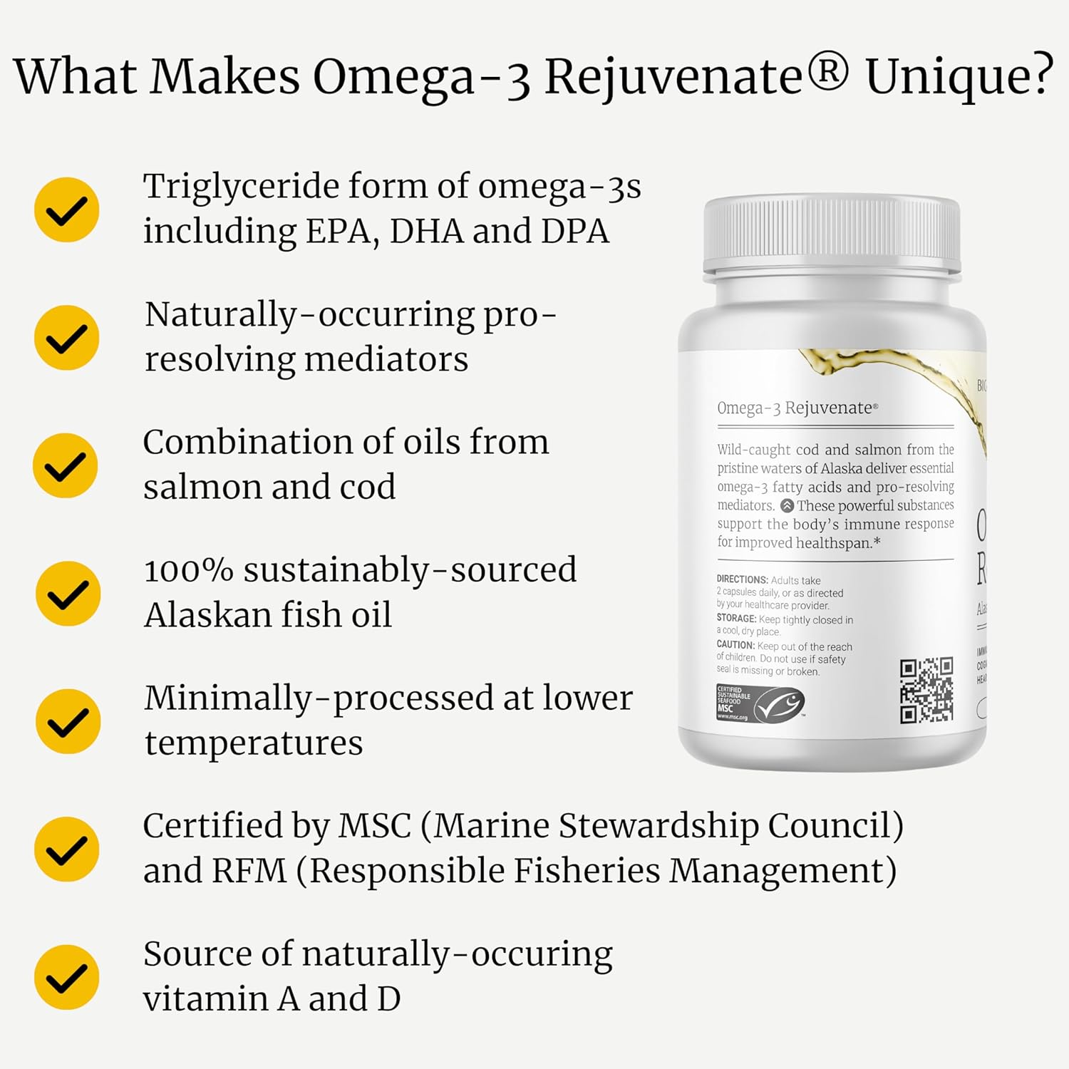 BIG BOLD HEALTH Omega-3 Rejuvenate Wild Alaskan Fish Oil Supplement with PRMs ⎹ EPA, DHA, & DPA Fatty Acids ⎹ Vitamins A and D to Support Immune Balance & Brain Wellness (60 Softgels)