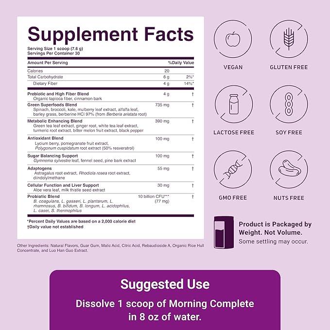 ACTIVATEDYOU Morning Complete Super Greens Powder Drink Mix - Gut Health Boost with Prebiotics, Probiotics, & Antioxidants - 10 Billion CFUs, Mixed Berry Flavor - Greens Superfood Powder - 3 Pack