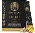 Male Enhancing Supplement Powder – Testosterone Supplement for Men with Tongkat Ali, Maca Root, Horny Goat Weed Powder, Beet Root & L-Citrulline – Nitric Oxide Enhancer (12 Stick Packs) - Tropical