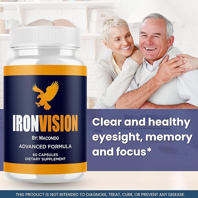 (2 Pack) Iron Vision Eye Supplement Capsules - Official IronVision Advanced Premium Support Pills - Maximum Strength, Natural Vitamins for Overall Health & Wellness Reviews - 120 Capsules for 2 Months
