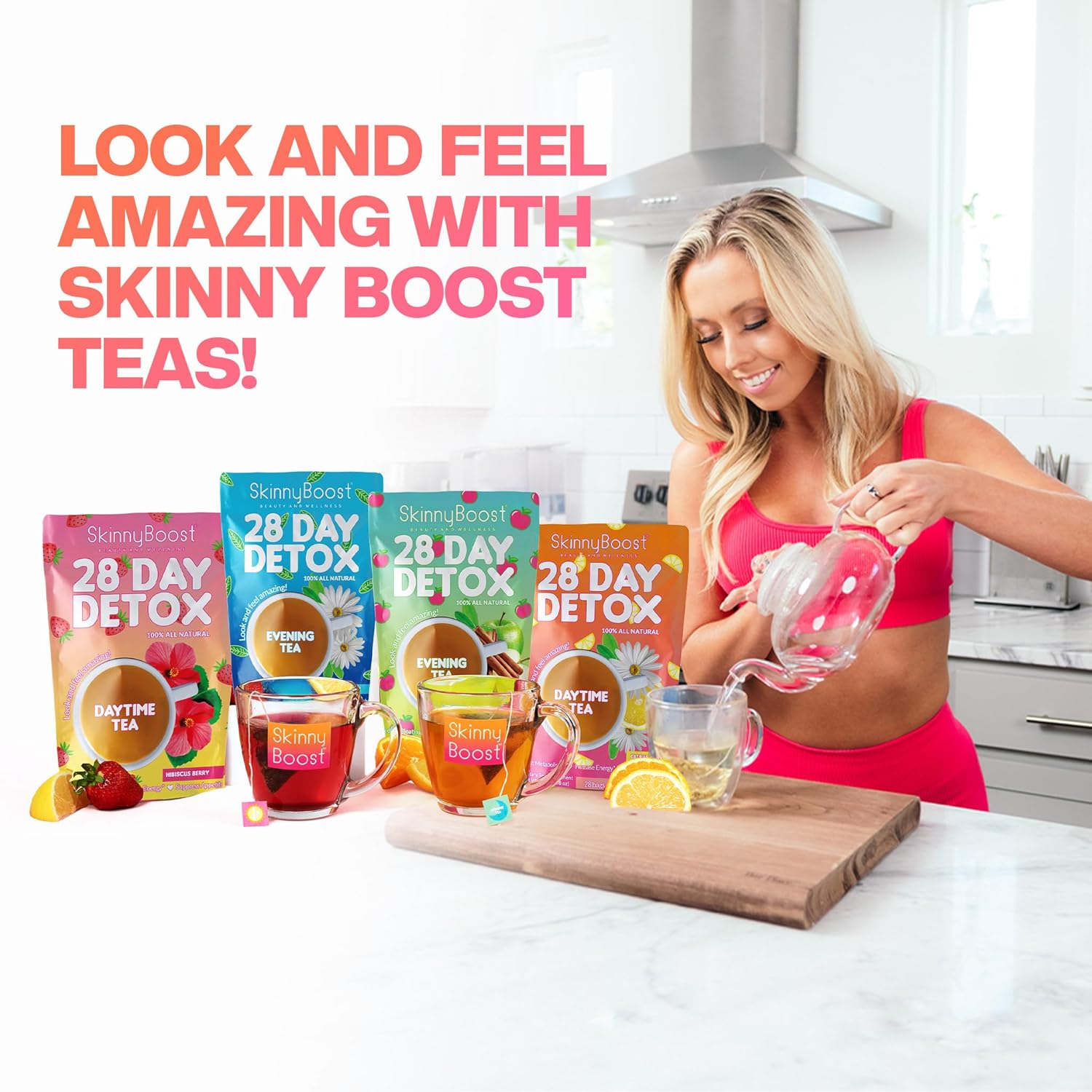 Skinny Boost Evening Tea (2 Pack) 28 Tea Bags Total, Supports Detox and Cleanse, Reduce Bloating, All Natural, Vegan