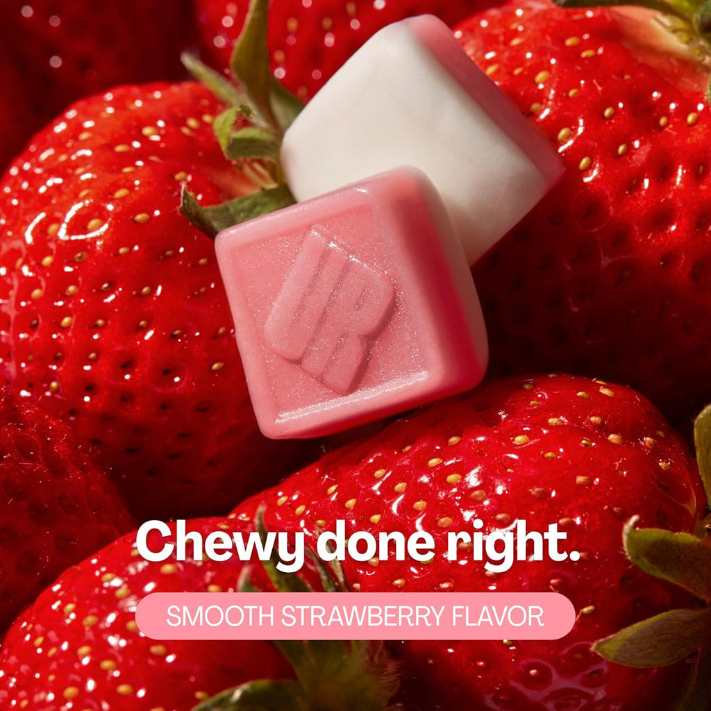 URVI® Brain Gummies – Caffeine, L-Tyrosine, Acetyl-L-Carnitine, L Methyl Folate (Quatrefolic® 5-MTHF), Vitamin B12 & Iodine – Boosts Energy & Focus – Sugar-Free – Strawberry Flavor – 60 Gummies