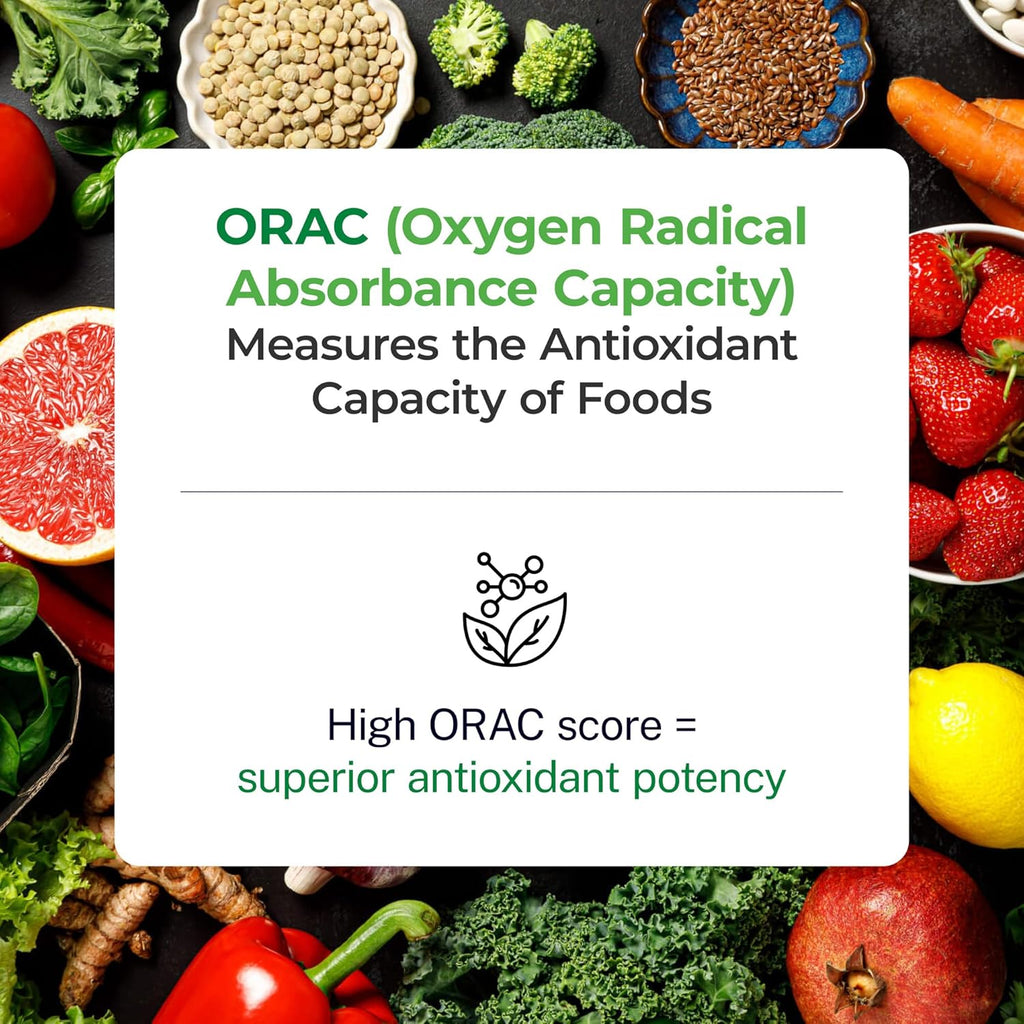 Paradise Herbs, ORAC Energy Greens Powder, Antioxidant Power of 24 Servings of Fruits & Vegetables in 1 Scoop, 15 Servings