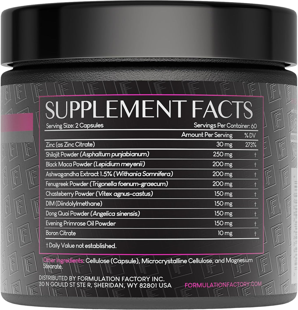 She's Obsessed: 10-in-1 Hormone Balance Maximizer with Shilajit, Maca, Ashwagandha, DIM, Dong Quai, Zinc & More for Vitality & Balance (120 Count (Pack of 3))