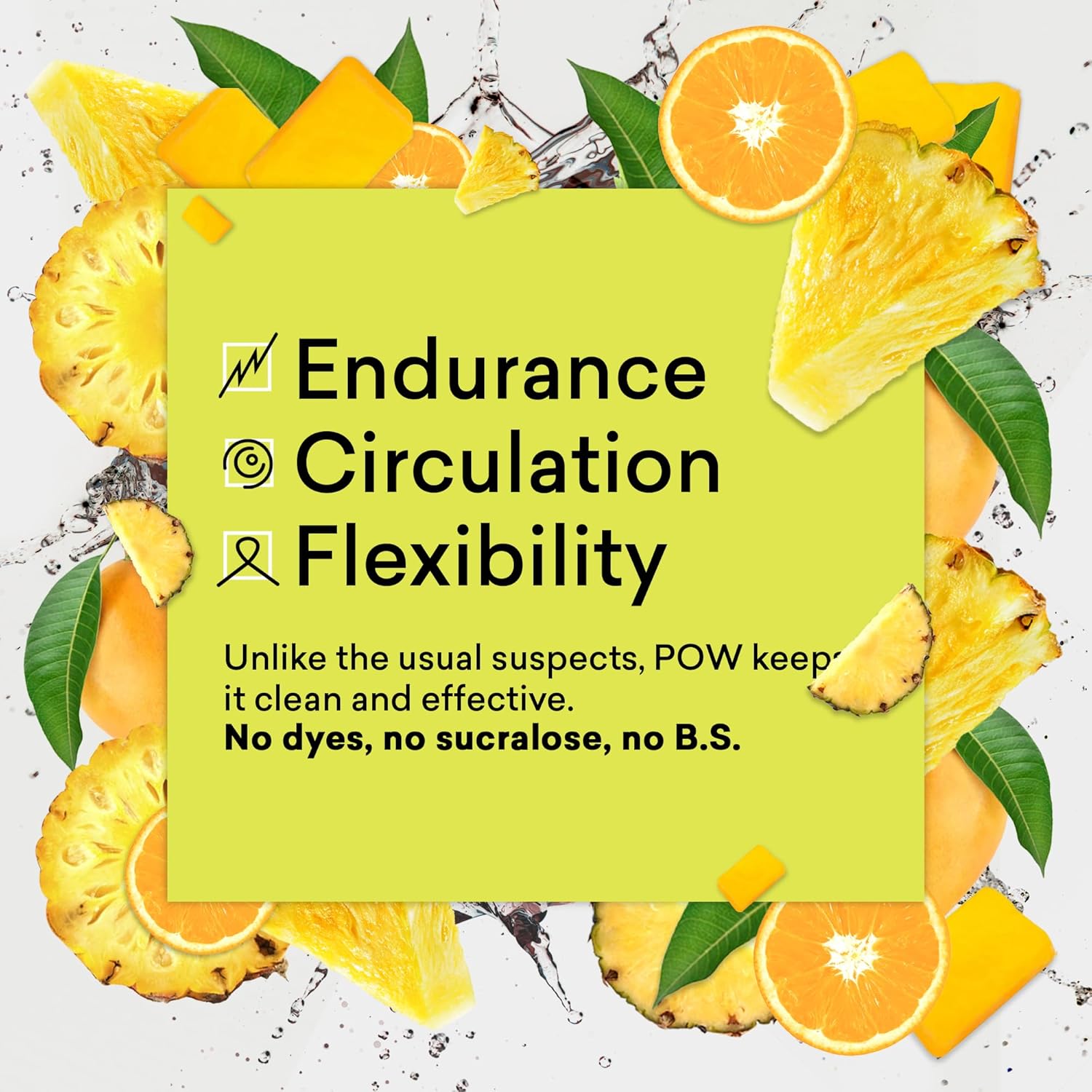 EBOOST POW Natural Pre Workout Powder - 15 Packets, Tropical Punch - Preworkout Energy Booster Gym Supplement Drink Mix for Men and Women - Performance, Joint Mobility Support - Gluten-Free