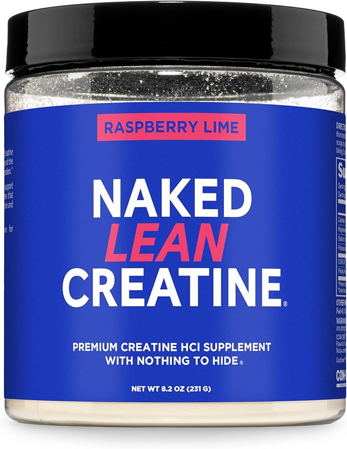 NAKED Lean Creatine HCI Powder - Raspberry Lime, Vegan, Non-GMO, Gluten-Free, No Fillers, Supports Muscle Growth & Strength - 68 Servings