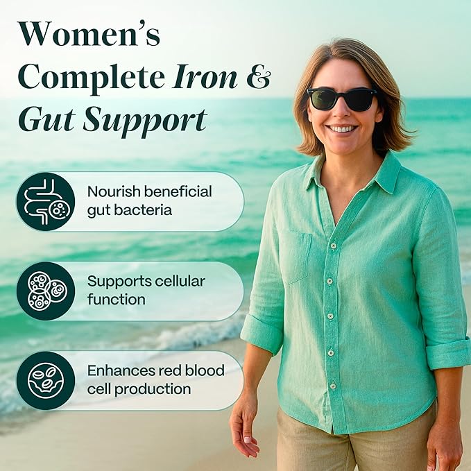 Previtalean | Prebiotic Fiber Supplement for Women | Supports Gut Health & Red Blood Cell Production | Contains Highly Bioavailable Iron, Folate & Vitamin B12 | 90 Ct, 30 Servings